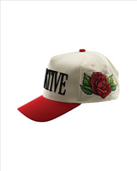 Creative Rose Hat - Cream/Red