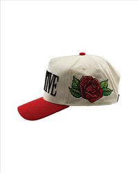 Creative Rose Hat - Cream/Red